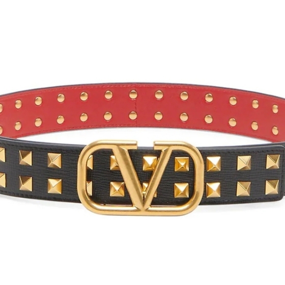 Valentino Garavani Accessories - VALENTINO LEATHER ROCKSTUD BELT